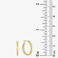 Womens 14K Gold 15mm Hoop Earrings