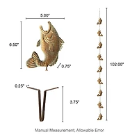 Glitzhome 8.5 Ft Fish Shaped Rain Chain Garland