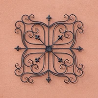 Glitzhome 23.5" Iron Floral Garden Wall Sign