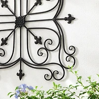 Glitzhome 23.5" Iron Floral Garden Wall Sign