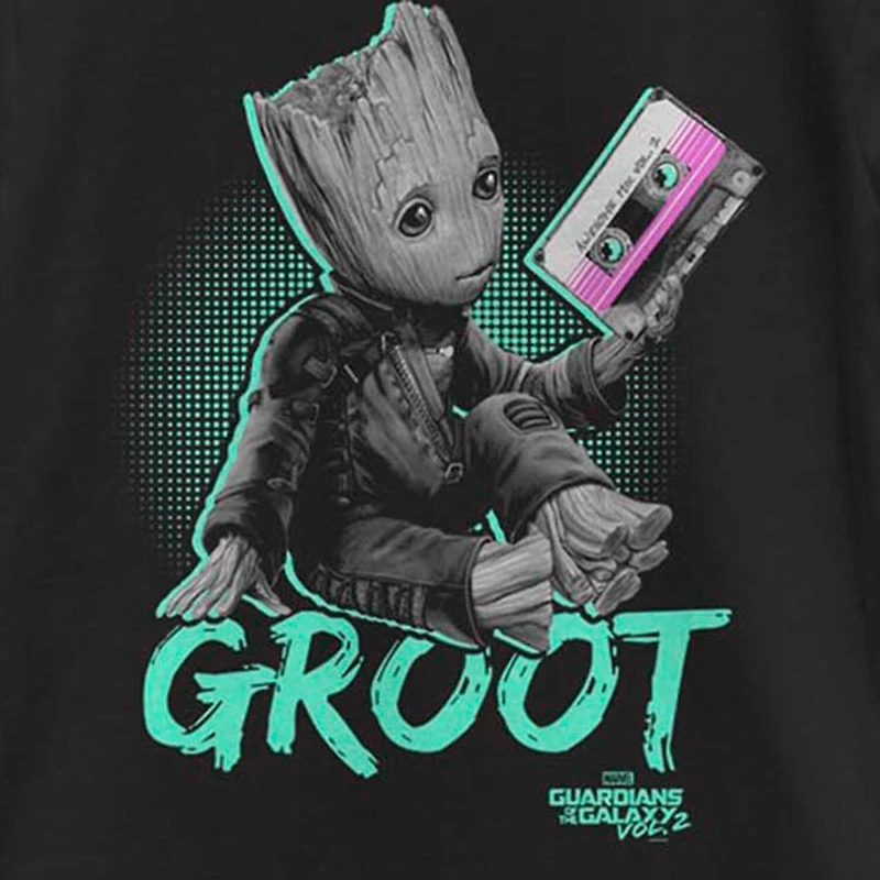 Groot Little & Big Kid Girls Crew Neck Short Sleeve Slim Fit Marvel Graphic T-Shirt