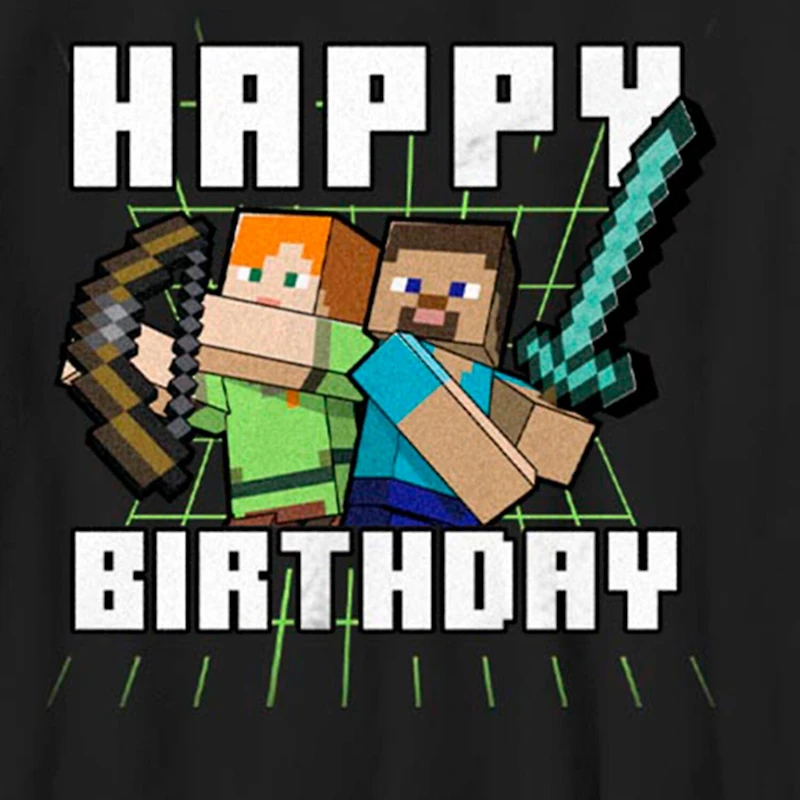 Little & Big Kid Boys Crew Neck Short Sleeve Slim Fit Minecraft Graphic T-Shirt