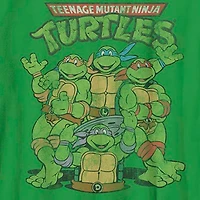 Little & Big Kid Boys Crew Neck Short Sleeve Slim Fit Teenage Mutant Ninja Turtles Graphic T-Shirt