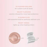 Conair 12pc Xl Flocked Hot Rollers