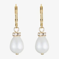 Monet Jewelry Womens Simulated Pearl Drop Earrings