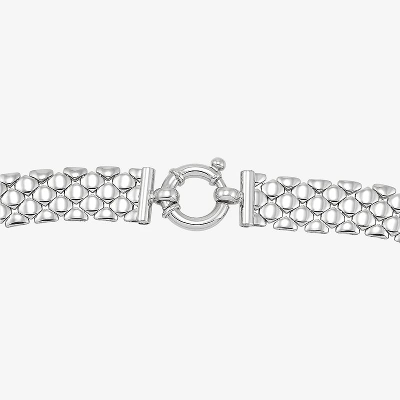 Limited Quantities! Womens Sterling Silver 18 Inch Stampato Chain Necklace