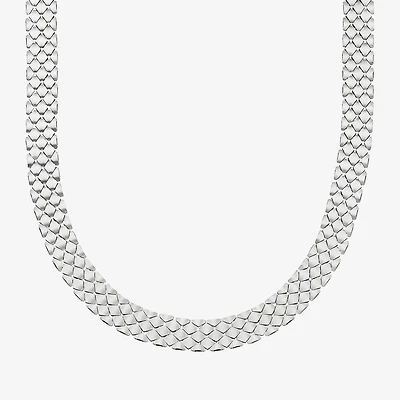 Limited Quantities! Womens Sterling Silver 18 Inch Stampato Chain Necklace