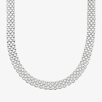 Limited Quantities! Womens Sterling Silver 18 Inch Stampato Chain Necklace