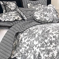 Laurel Manor Toile Garden Cotton Pillow Sham
