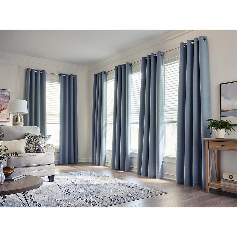 Max Blackout Baylor Grommet Top Energy Saving 100% Single Curtain Panel