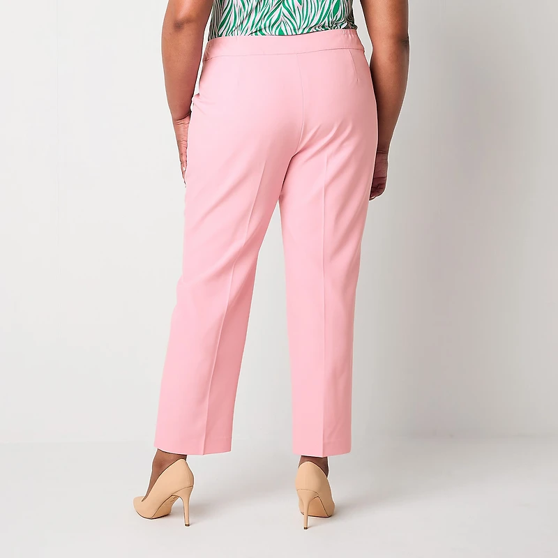 Black Label by Evan-Picone Womens Plus Classic Fit Straight Suit Pant