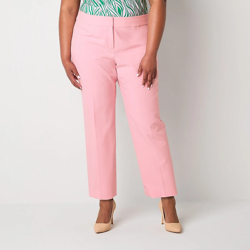 Black Label by Evan-Picone Womens Plus Classic Fit Straight Suit Pant