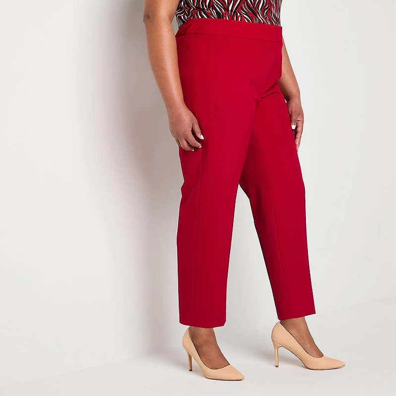 Black Label by Evan-Picone Womens Plus Classic Fit Straight Suit Pant