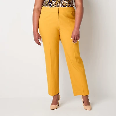 Black Label by Evan-Picone Womens Plus Classic Fit Straight Suit Pant
