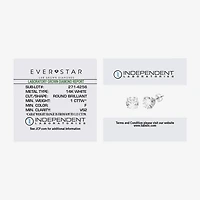 Ever Star (G / VS2) 1 CT. T.W. Lab Grown White Diamond 14K Gold 5.2mm Round Stud Earrings
