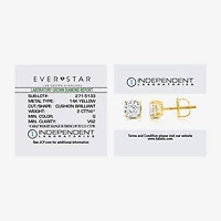 Ever Star (G / Vs2) 2 CT. T.W. Lab Grown White Diamond 14K Gold 14K White Gold Round Cushion Stud Earrings