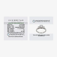 Love Lives Forever (H-I / Si1-Si2) Womens 1 1/2 CT. T.W. Lab Grown White Diamond 10K Gold Round 3-Stone Engagement Ring