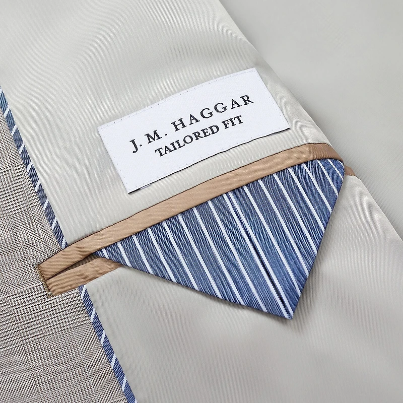 Haggar JMH Tailored Glen Plaid Mens Stretch Fabric Modern Fit Suit Jacket