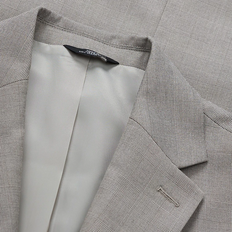 Haggar JMH Tailored Glen Plaid Mens Stretch Fabric Modern Fit Suit Jacket