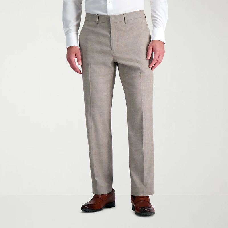 Haggar JMH Tailored Glen Plaid Mens Stretch Fabric Modern Fit Flat Front Suit Pant