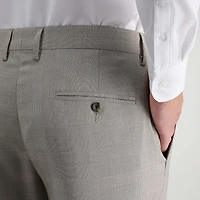 Haggar JMH Tailored Glen Plaid Mens Stretch Fabric Modern Fit Flat Front Suit Pant