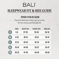 Bali Breathe Womens V Neck Sleeveless Pajama Top