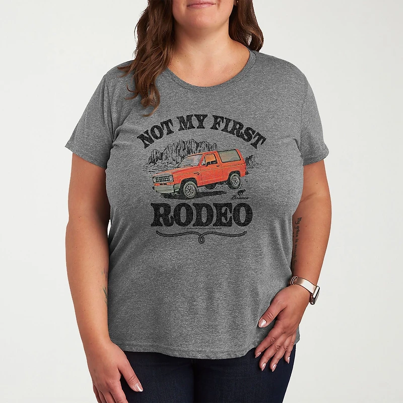 Not My First Rodeo 1983 Bronco Womens Plus Crew Neck Short Sleeve T-Shirt