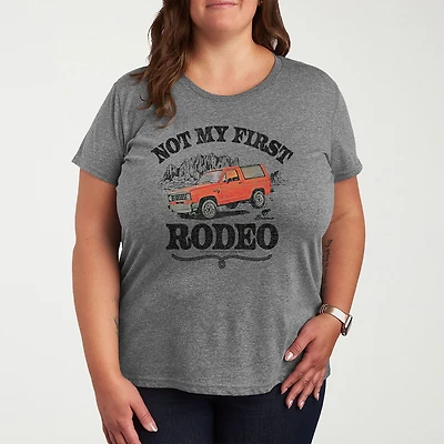 Not My First Rodeo 1983 Bronco Womens Plus Crew Neck Short Sleeve T-Shirt