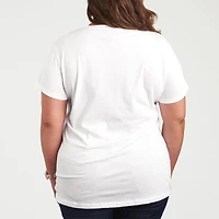 Amazing Spiderman Webs Tonal Washed Womens Plus Crew Neck Short Sleeve T-Shirt