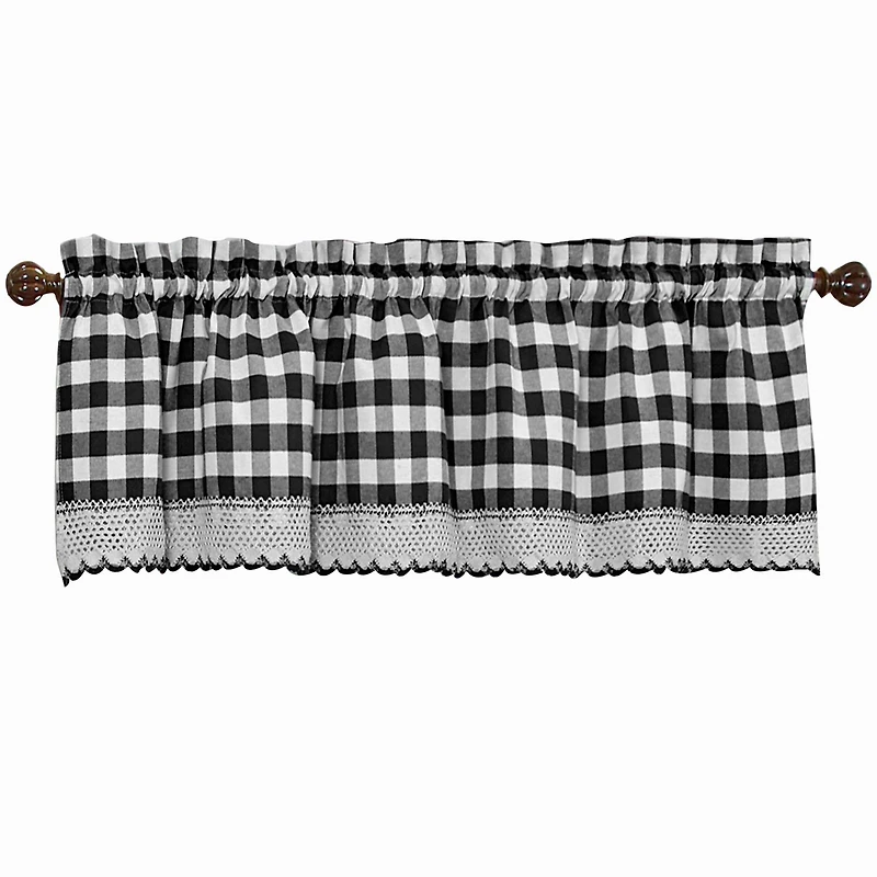 Buffalo Check Rod Pocket Tailored Valance