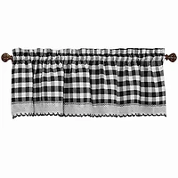 Buffalo Check Rod Pocket Tailored Valance