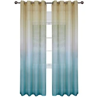 Rainbow Grommet Top Sheer Single Curtain Panel