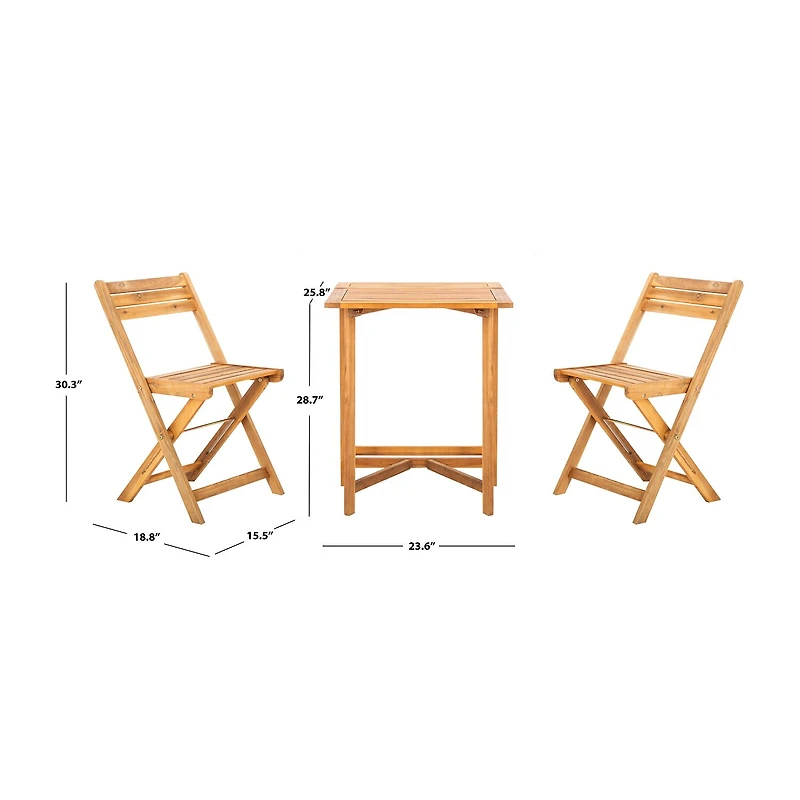 Safavieh Gallo Patio Collection 3-pc. Bistro Set Folding