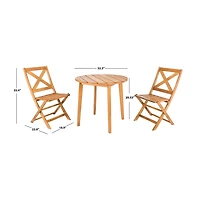Safavieh Bruna Patio Collection 3-pc. Bistro Set Folding