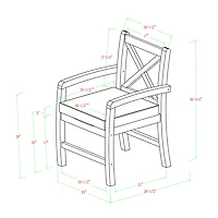 Catania Collection Patio Dining Chair-Set of 2