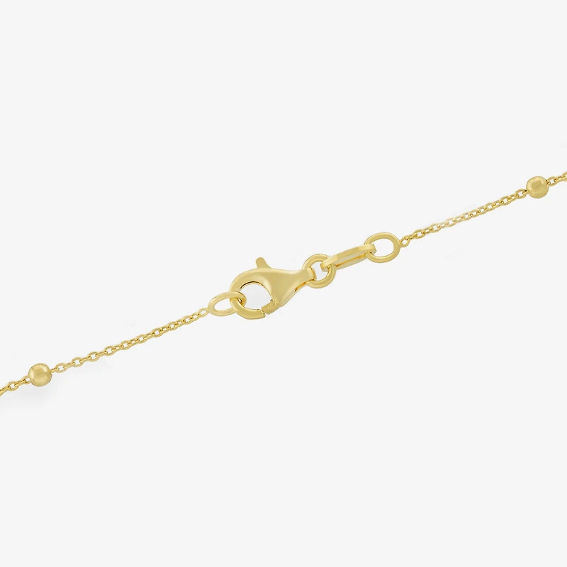 Silver Treasures Made In Italy Womens 14K Gold Over Silver 18 Inch Bead Chain Necklace