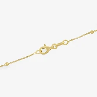 Silver Treasures Made In Italy Womens 14K Gold Over Silver 18 Inch Bead Chain Necklace