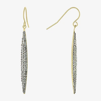 Sparkle Allure Womens Crystal 14K Gold Over Brass Drop Earrings