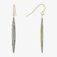 Sparkle Allure Womens Crystal 14K Gold Over Brass Drop Earrings