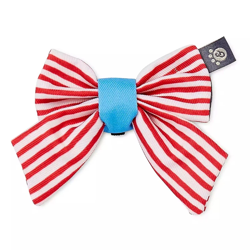 Paw & Tail Striped Dog Bandana & Bow Set