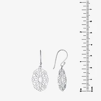 Silver Treasures Womens Sterling Silver Drop Earrings