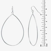 Silver Reflections Womens Pure Silver Over Brass Pear Drop Earrings