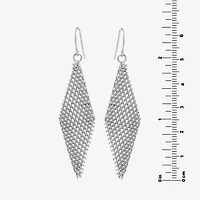 Silver Reflections Womens Pure Silver Over Brass Drop Earrings