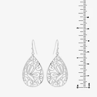 Silver Reflections Pure Silver Over Brass Pear Drop Earrings