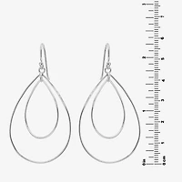 Silver Reflections Womens Pure Silver Over Brass Drop Earrings