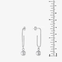 Silver Reflections Pure Silver Over Brass Drop Earrings