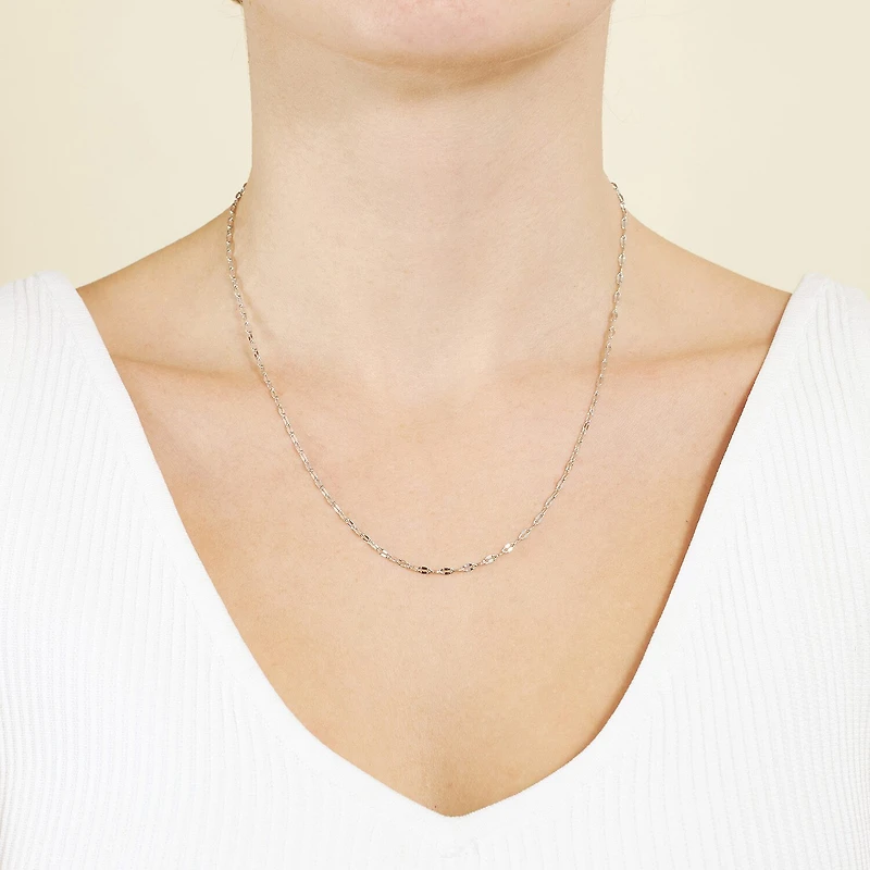 Silver Reflections Womens Pure Silver Over Brass 18 Inch Link Chain Necklace