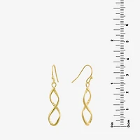 Silver Reflections 14K Gold Over Brass Drop Earrings