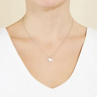 Silver Treasures Elephant Womens Sterling Silver 16 Inch Pendant Necklace