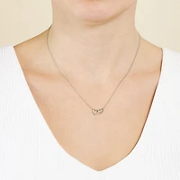 Silver Treasures Womens Sterling Silver Heart 16 Inch Pendant Necklace